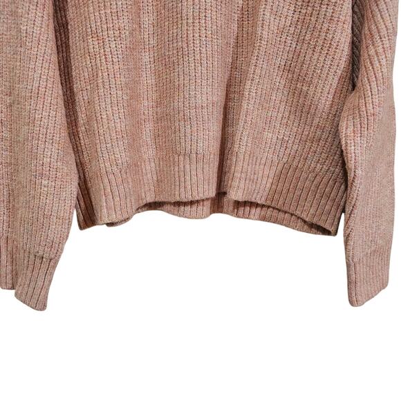 American Eagle Chenille Ribbed Knit Sweater Dusty Rose/Mauve Size XL - Picture 5 of 5
